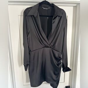 Zara Black Blazer-Style Sheath Dress